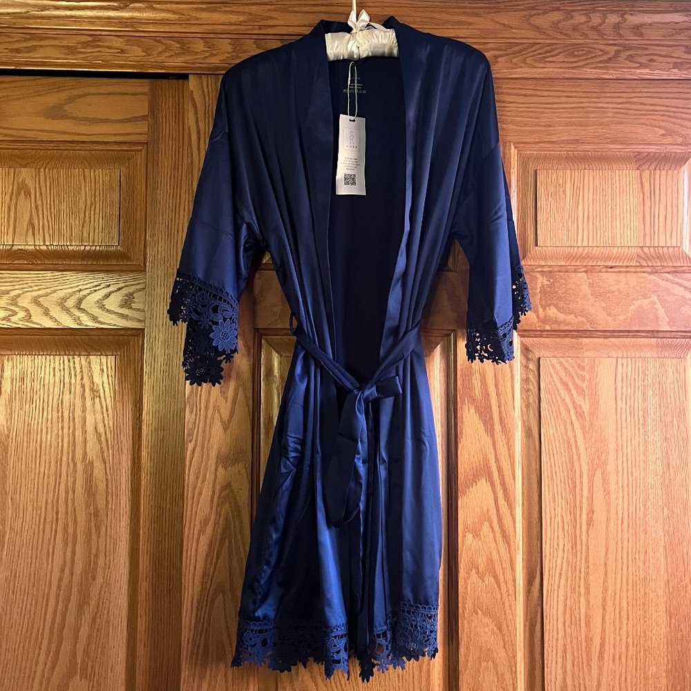 Brand NEW (BNWT) Navy Blue robe